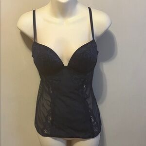 Elegant Navy Blue Lace Camisole